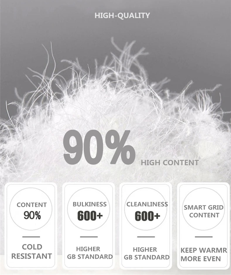 Winter Down Jackets for Men Brand Casual Middle Aged Men's Puffer Coats Winter Thick Warm Plus Size Feather Parkas