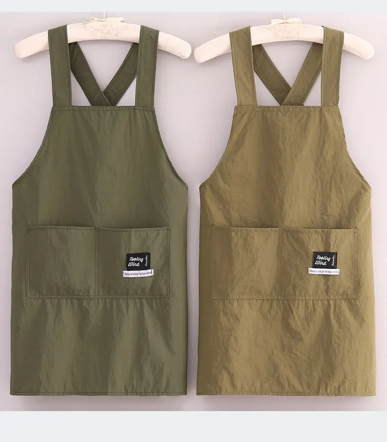 New Korean Household Kitchen Adult Waist Apron Waterproof Oil Resistant Cooking Chef Workwear for Catering Waiter Work Clothes