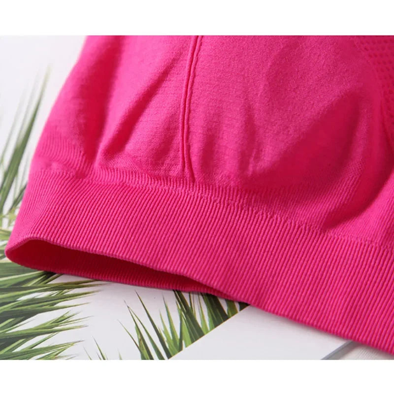 Women Sports Bra Top Push Up Fitness Bra Underwear Sport Tops Breathable Running Vest Gym Active Bras Seamless Yoga Bra
