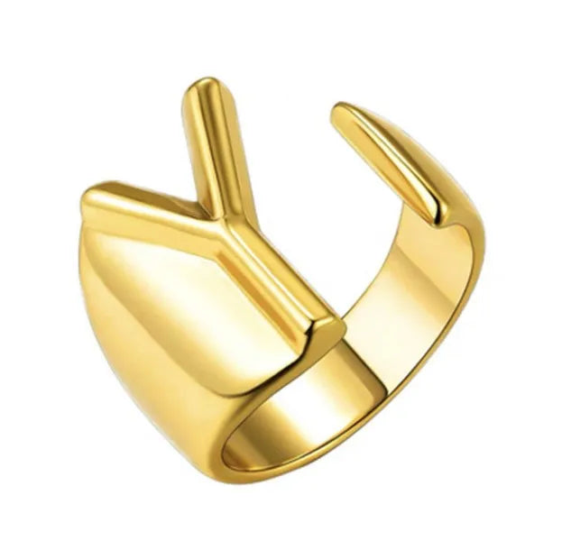 26 English Letter Ring Opening Adjustable Female Personality Internet Celebrity Ring Fashion Jewelry Couple Mother's Day Gift