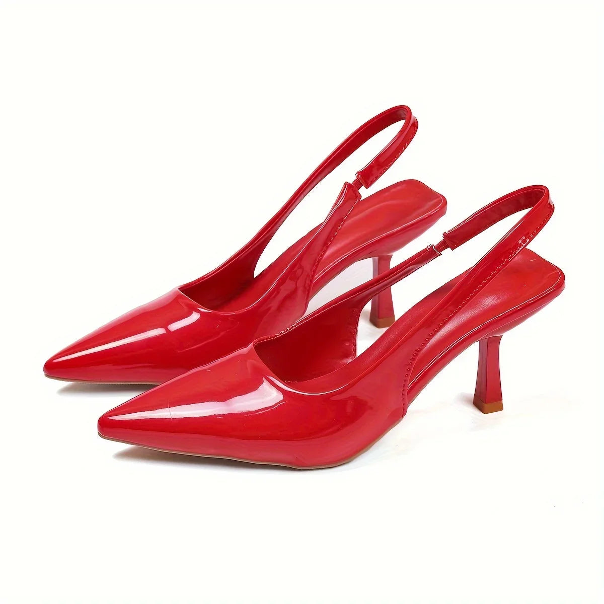 Women Sandals 2025 Spring New Brand Woman Slingback Shoes Fashion Ladies High Heels Elegant Med Heel Pointed Toe Slip on Sandal