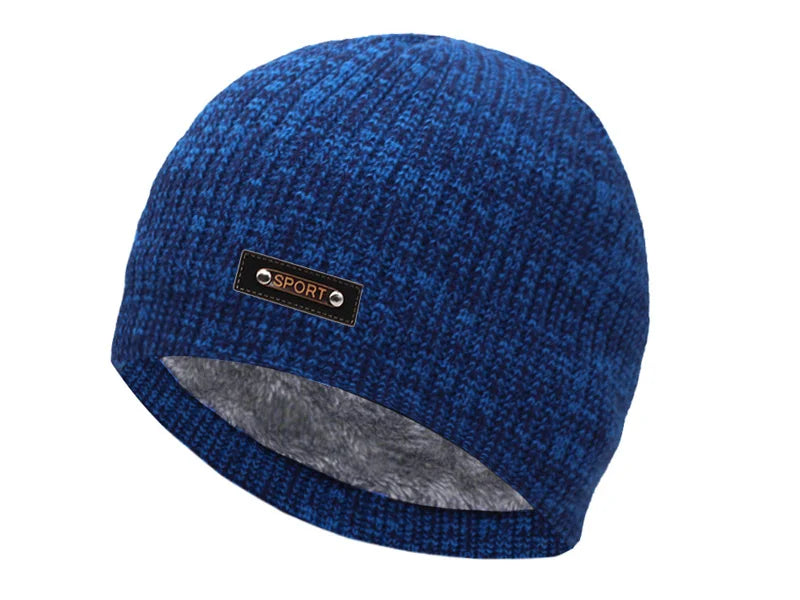 Knitted Hat Men Winter Hats For Women Beanie Hat Cap Fur Skullies Beanies шапка мужская Skull Gorro Bonnet Caps Man