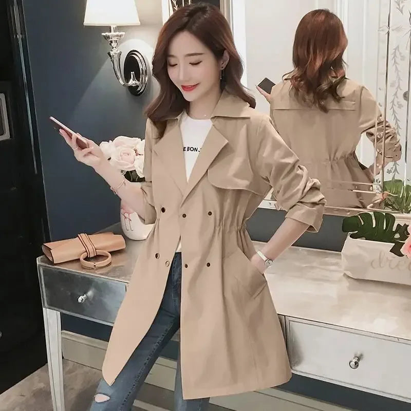 Blouson Female Coat Middle Length Women's Windbreaker Jackets Pretty Casual New in Outerwears Harajuku Great Fashion 2025 Offer