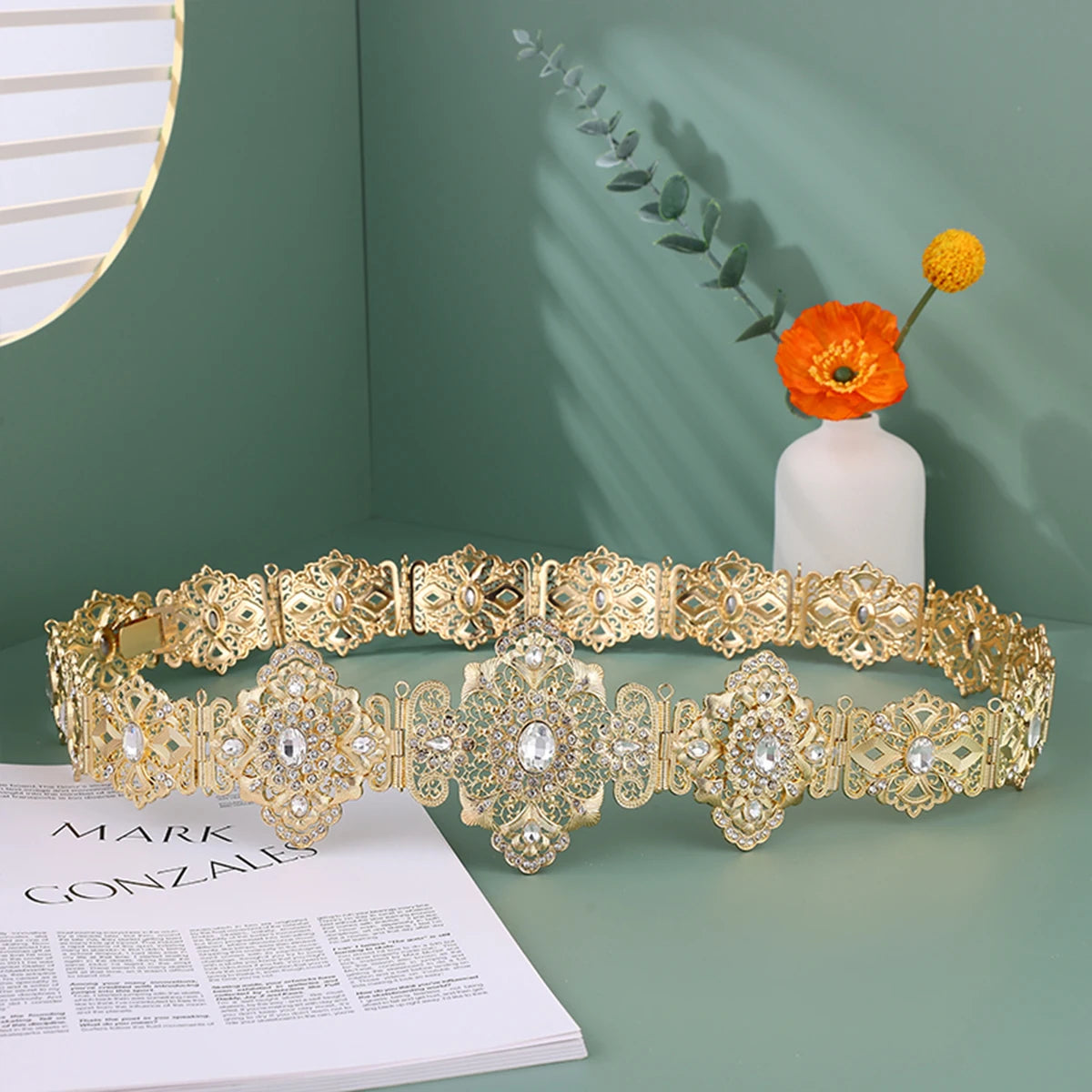 Bridal Alloy Waist Belt - French Retro Style Perfect for Weddings Parties & Women's Holiday Gifts