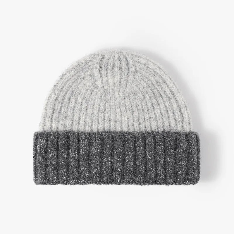 women hats autumn winter beanies knitting bicolor cute winter hats for women