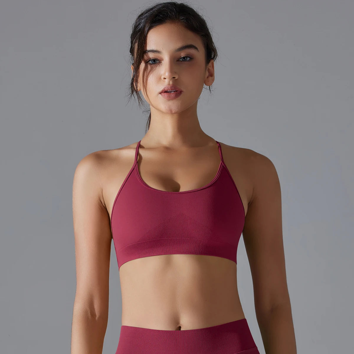 Women Sports Bra Yoga Bra Sexy Back Cross Sports Bra Gym Top Fitness Running Bra Workout Underwear Running Gym Padded Bralette