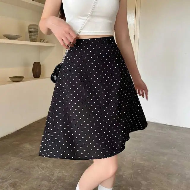 Skirts For Women High Waist Midi Woman Skirt Red Chic And Elegant Summer 2025 Streetwear Trend Stylish Modest Y2k Vintage Luxury