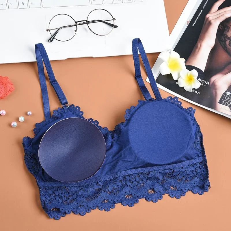 Sexy Bra Women Lace Bralette Sexy Lingerie Underwear Wireless Padded Seamless Bra Ultra Strap Padded Bras for Women