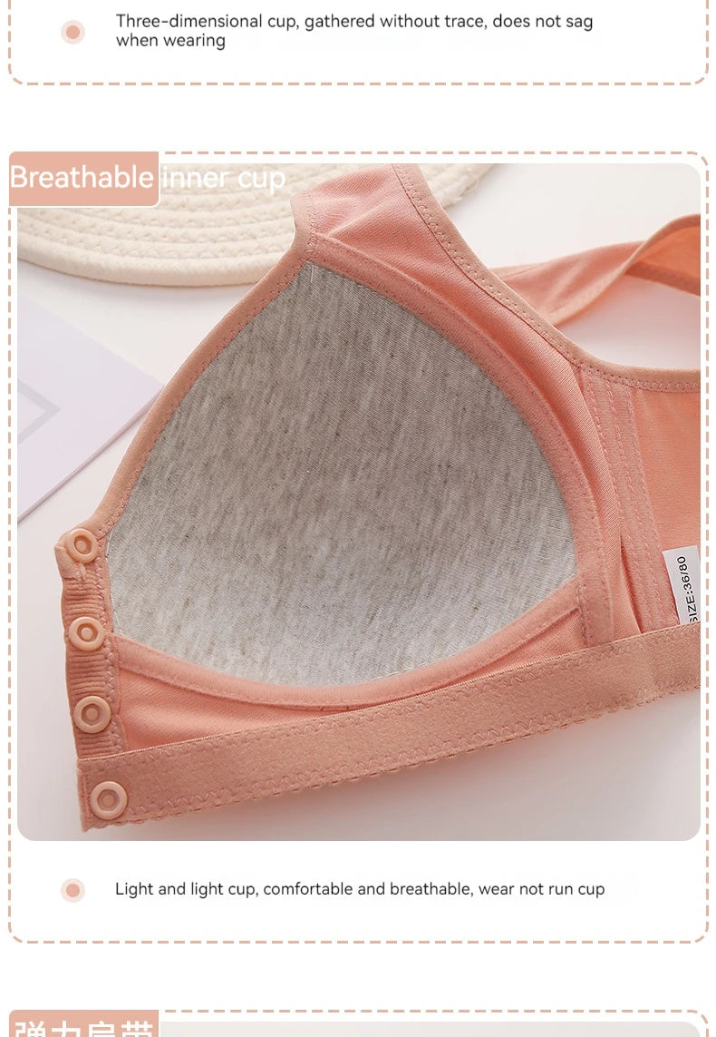 New Style Front-Buckled Mother's Bra For Women Large Size Thin Version No Steel Circle Vest-Style Bra Cover
