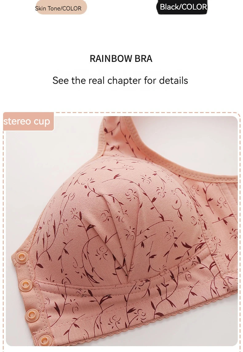 New Style Front-Buckled Mother's Bra For Women Large Size Thin Version No Steel Circle Vest-Style Bra Cover