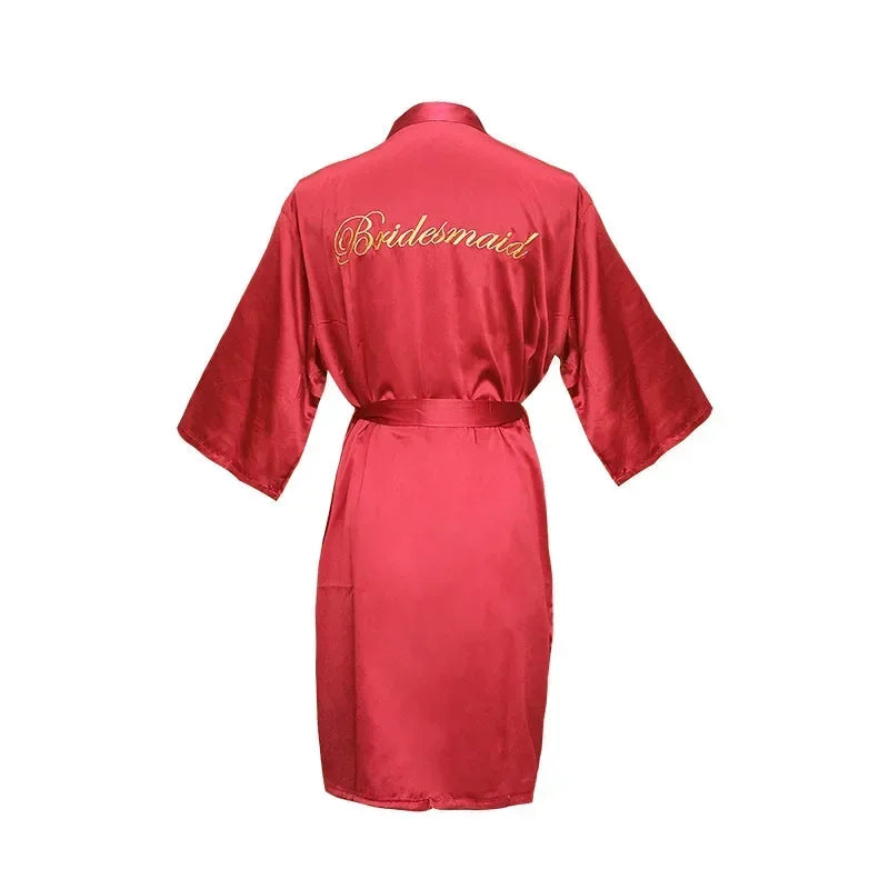 Bride To Be Dressing Gown Bridesmaid Bathrobe Team Bride Robe Wedding Decoration Bridal Shower Hen Bachelorette Party Decor