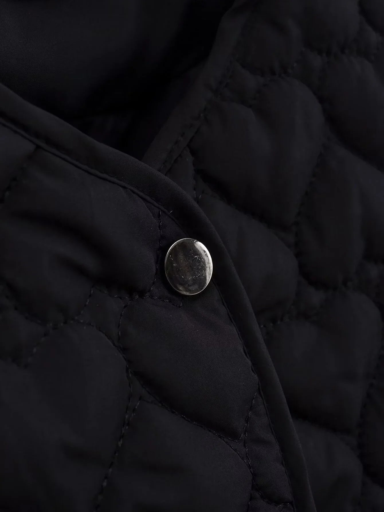 Women's outerwear 2025 heart-shaped quilted cotton jacket women's Korean round neck jacket cotton jacket
