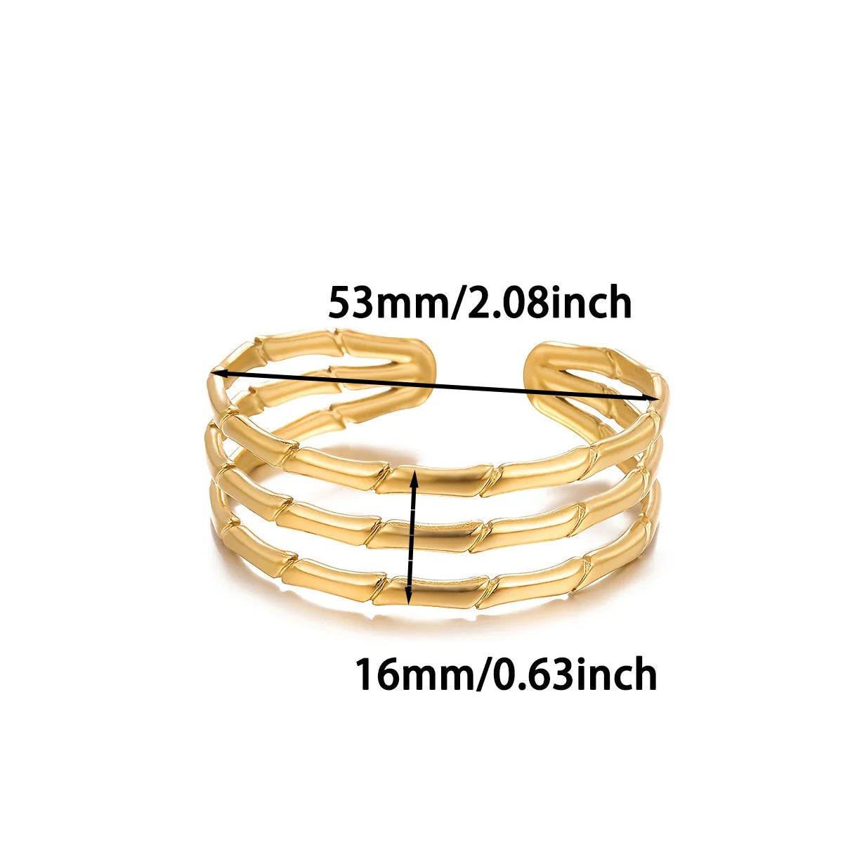Cuff Bangles For Women Gold Color Punk Geometric Ginkgo Open Bracelet Turtle Jewelry Stainless Steel Waterproof Summer Party
