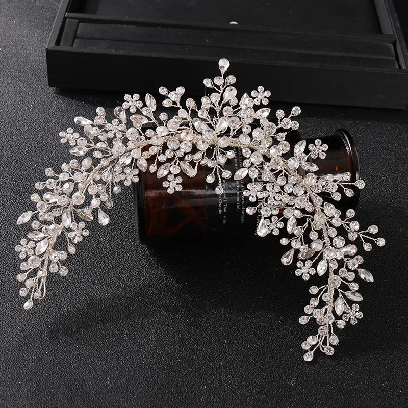 Crystal Headbands Bridal Wedding Headbands Tiaras Hairbands For Women Bride Bridal Wedding Hair Accessories Jewelry Band Gift