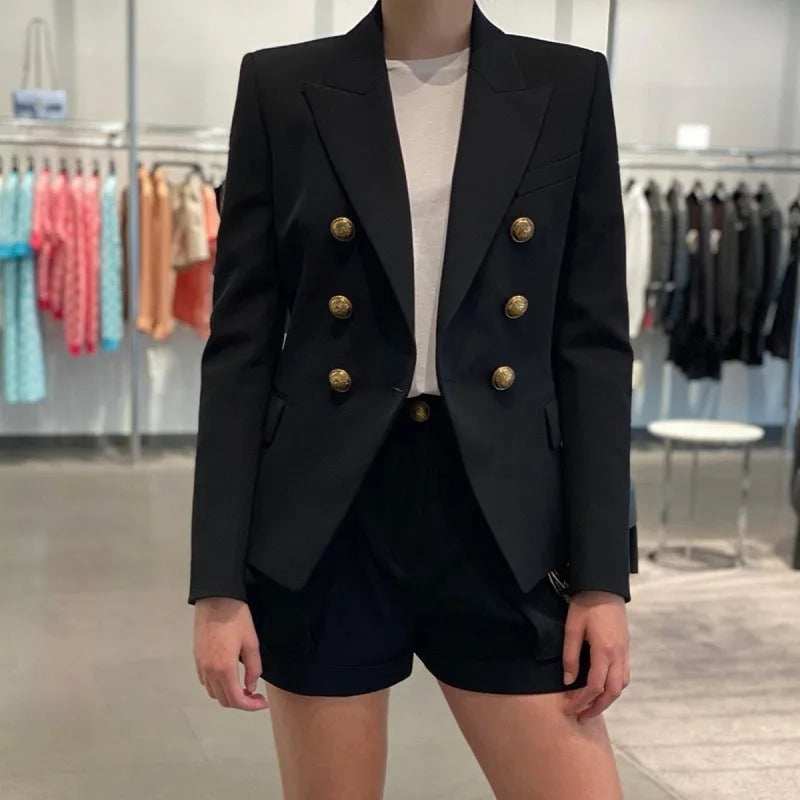 Black Blazers Women 2025 Single-button Outwear All-match Long Sleeve Coat Female Slim Solid Jacket Lady Office Work Suit Vestido