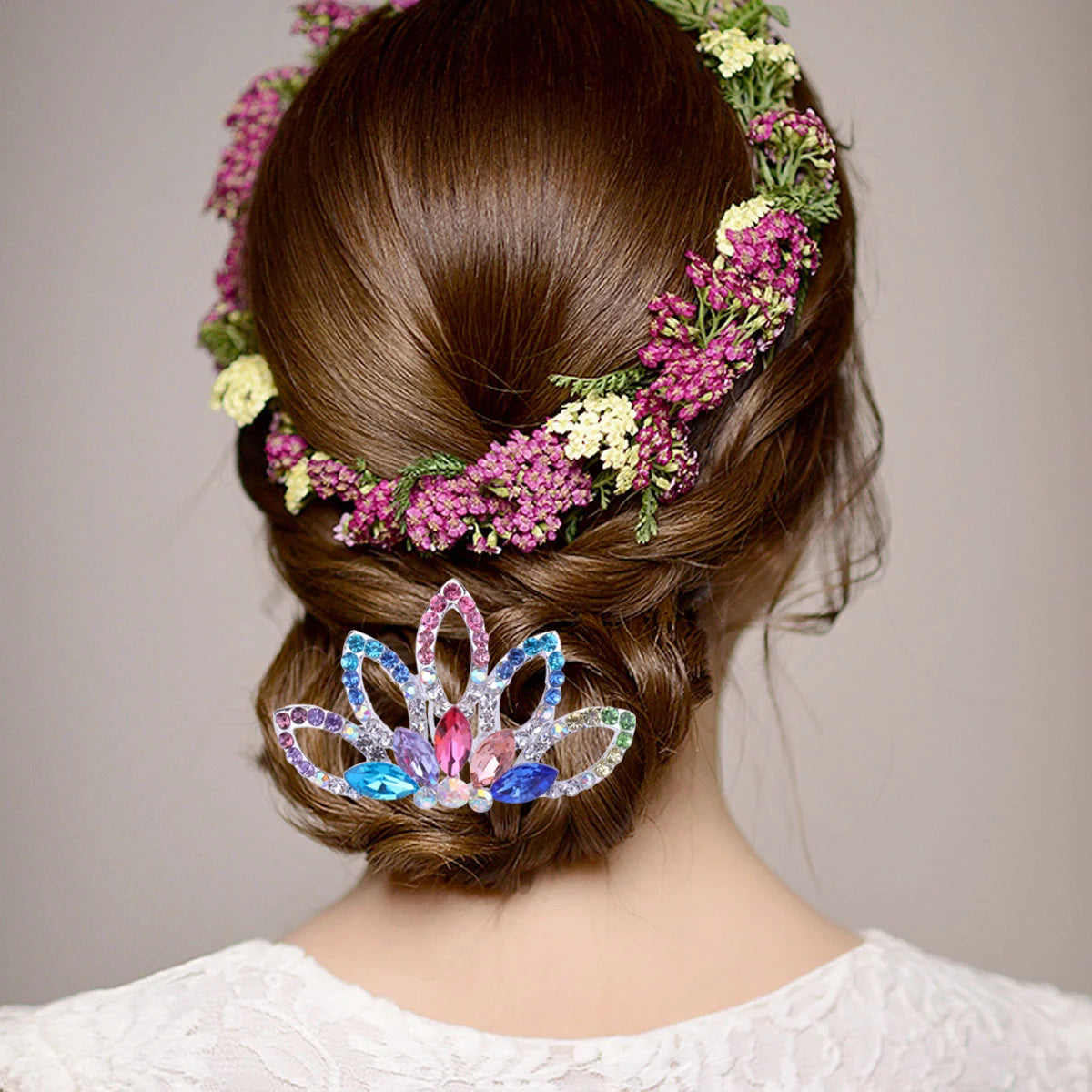 Women Hair Comb Bridal Headdress Ribbon Hairpin Bride Insert Wedding Miss Ribbons