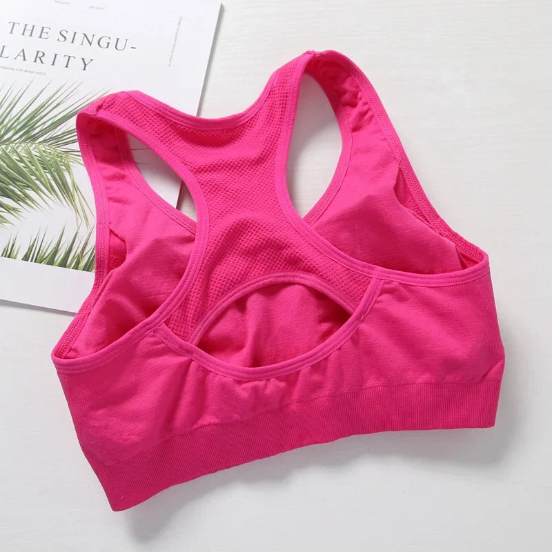 Women Sports Bra Top Push Up Fitness Bra Underwear Sport Tops Breathable Running Vest Gym Active Bras Seamless Yoga Bra