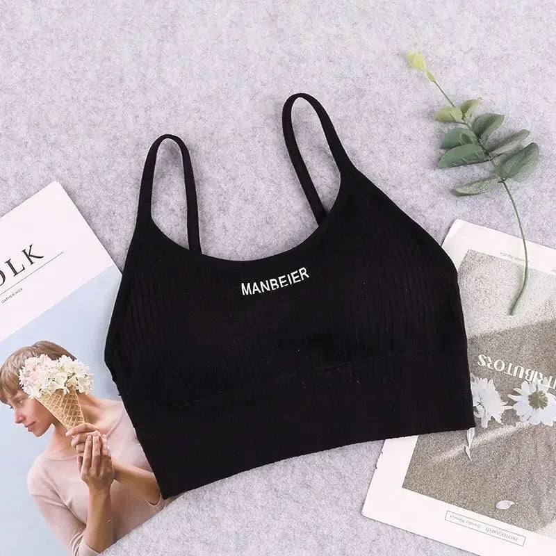 Sports Bra for Women Gym Sexy Crop Top Bra Women Cotton Underwear Soft Comfort Tube Tops Female Brassiere Tops for Girls Bra Top