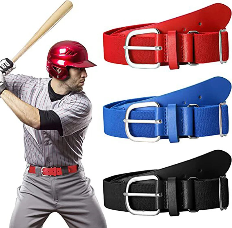 Baseball Belt Men's Belt Club Leisure Elastic Belt Sports Girl Softball Metal Buckle Elastic Belt