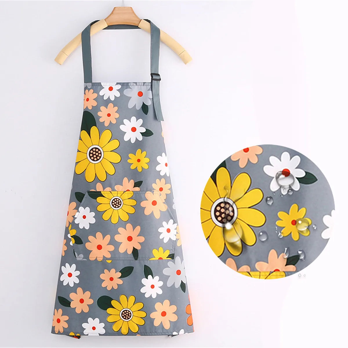 New Cotton Canvas Fashion Waterproof Apron Kitchen Aprons for Women Men Cooking Female Adult Waist Thin Breathable Male Work