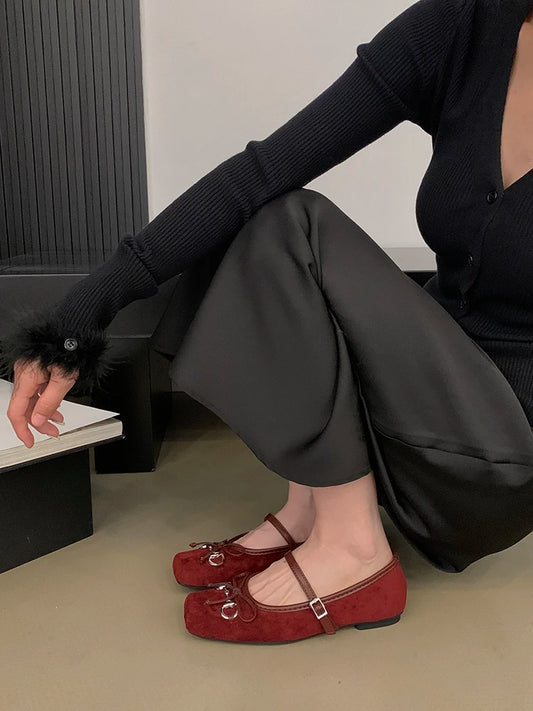 Shoes Woman 2024 Square Toe Autumn Elegant Female Footwear New Fall Summer Moccasin Dress Mary Janes Shoes Woman 2024 Female Foo
