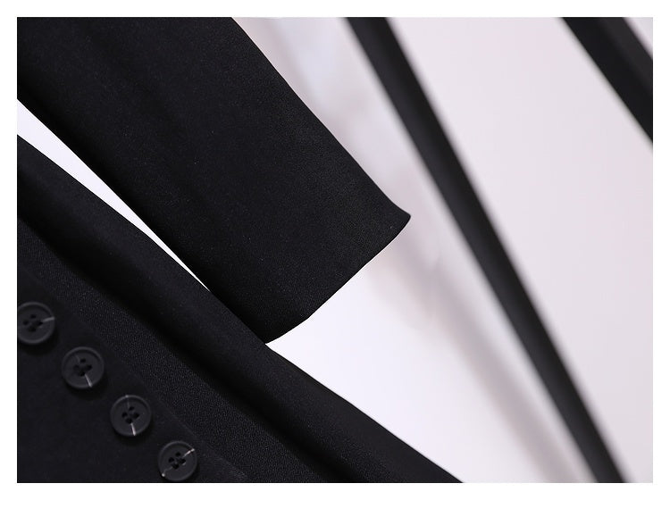 Blazer Women 2025 Spring New Fashion Women Clothing Suit Skirt Jacket Belt Waist Slim Suit Women Blazer Long Coat Black Blazers