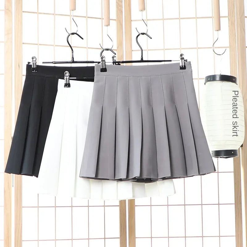 Skirts Summer 2024 Woman Skort Korean Fashion White Faldas Plisadas Para Mujer Lady Clothes A Line Mini Kawaii Pleated Skirt