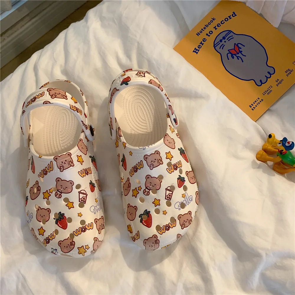 Slippers Casual Summer Women's Shoes Cover Toe Platform Shale Female Beach Slides Luxury Flat Sabot Fashion House Slippers Platf