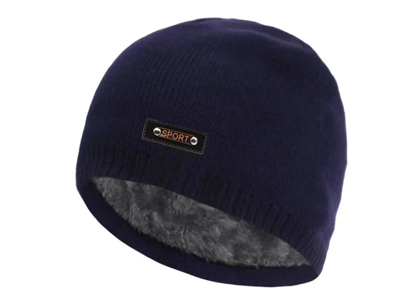 Knitted Hat Men Winter Hats For Women Beanie Hat Cap Fur Skullies Beanies шапка мужская Skull Gorro Bonnet Caps Man