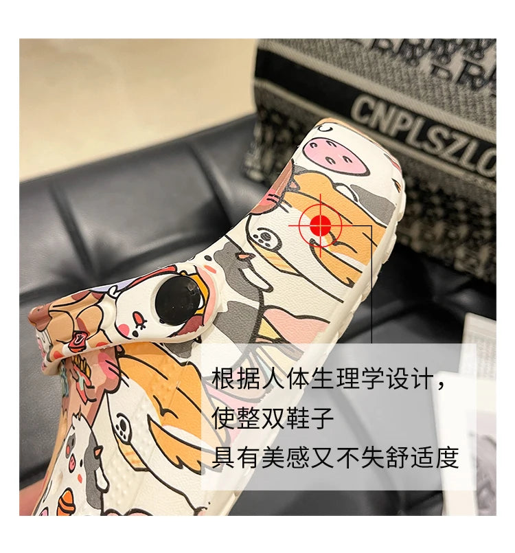 Slippers Casual Summer Women's Shoes Cover Toe Platform Shale Female Beach Slides Luxury Flat Sabot Fashion House Slippers Platf