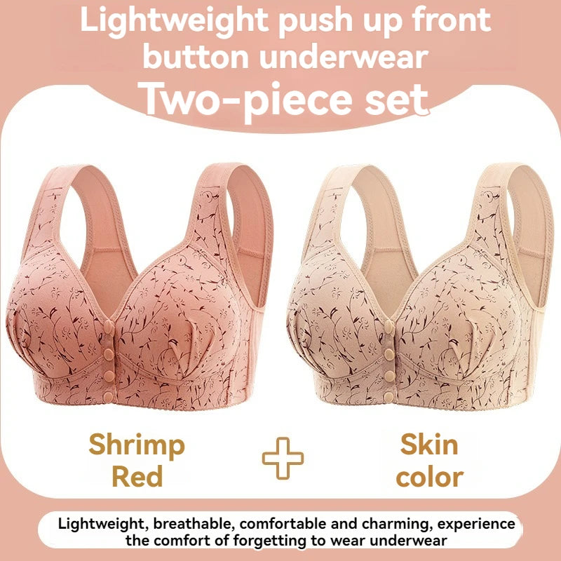 New Style Front-Buckled Mother's Bra For Women Large Size Thin Version No Steel Circle Vest-Style Bra Cover