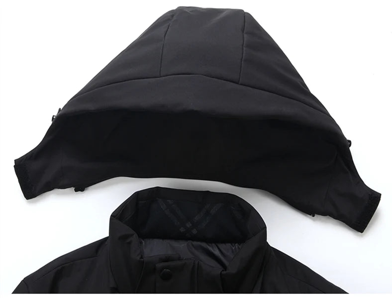 Winter Down Jackets for Men Brand Casual Middle Aged Men's Puffer Coats Winter Thick Warm Plus Size Feather Parkas