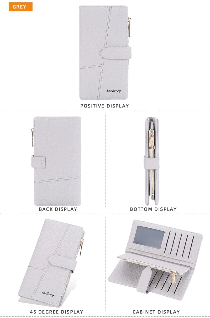 Women Long Wallets Slim Purse Handbags Female Purse Luxury Card Holder High Quality Zipper Wallet Pocket For Women