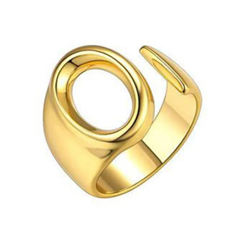 26 English Letter Ring Opening Adjustable Female Personality Internet Celebrity Ring Fashion Jewelry Couple Mother's Day Gift