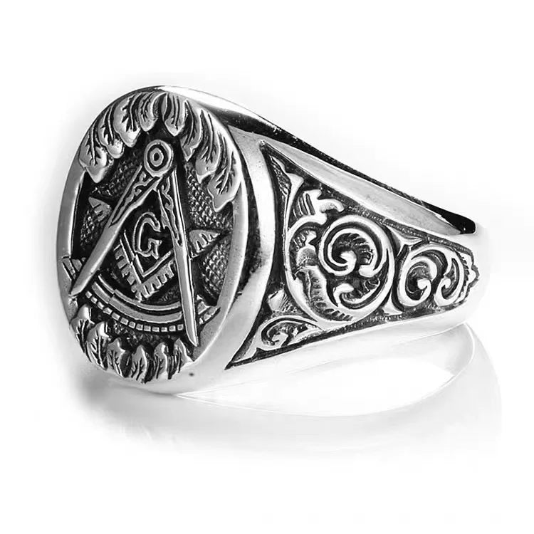 Retro European and American Ring, Male Trendy, Powerful, Personalized, Versatile, American Hip Hop, Punk Style, Food Ring