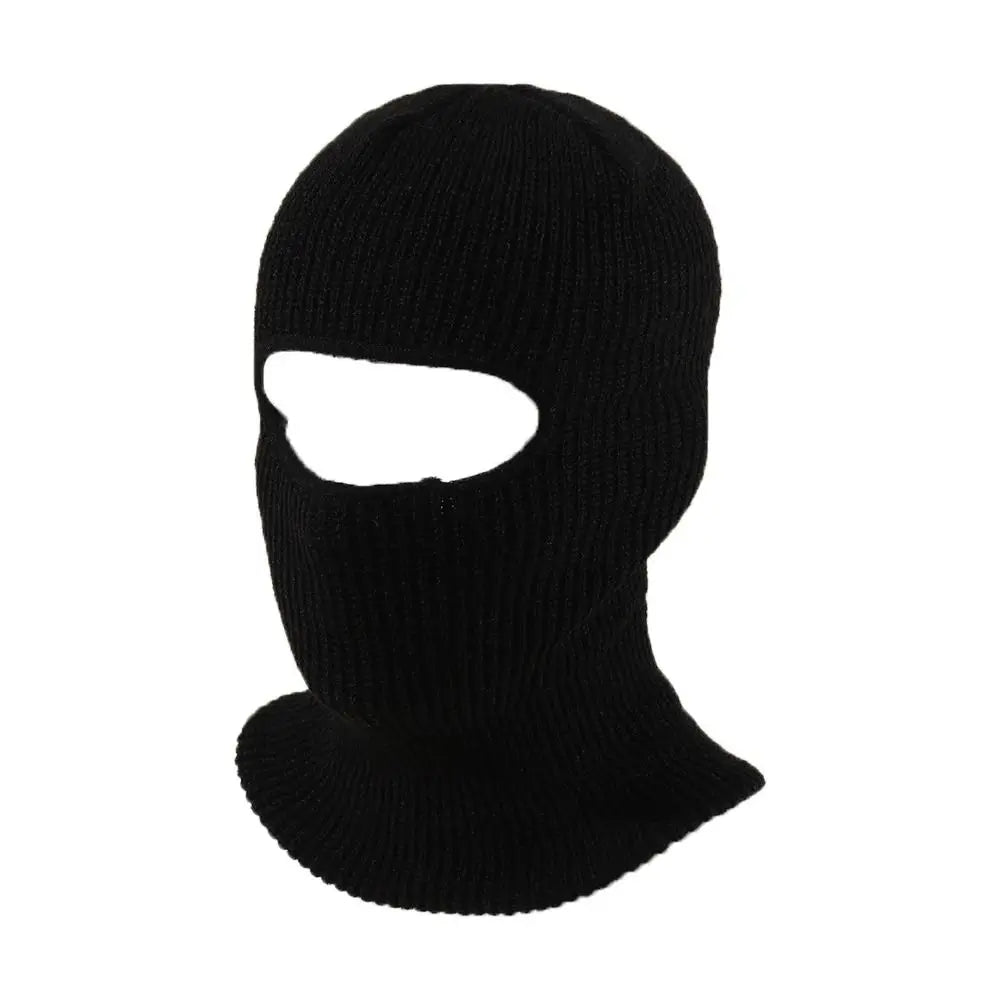 Hat Winter Female 1-Hole Balaclava Skullies Scarf Bonnet Hat Mask Knitted Hats Men Beanies Hat Women Winter Cap Full Face Cover