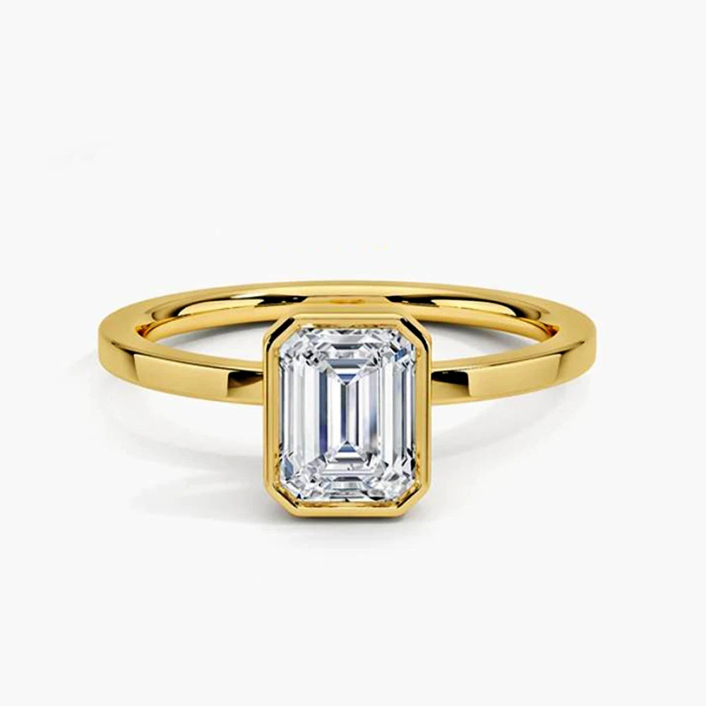 Cubic Zircon CZ Luxurious Women Stainless Steel Ring Couple's Love Engagement Fashion Jewelry Wedding Anniversary Gift