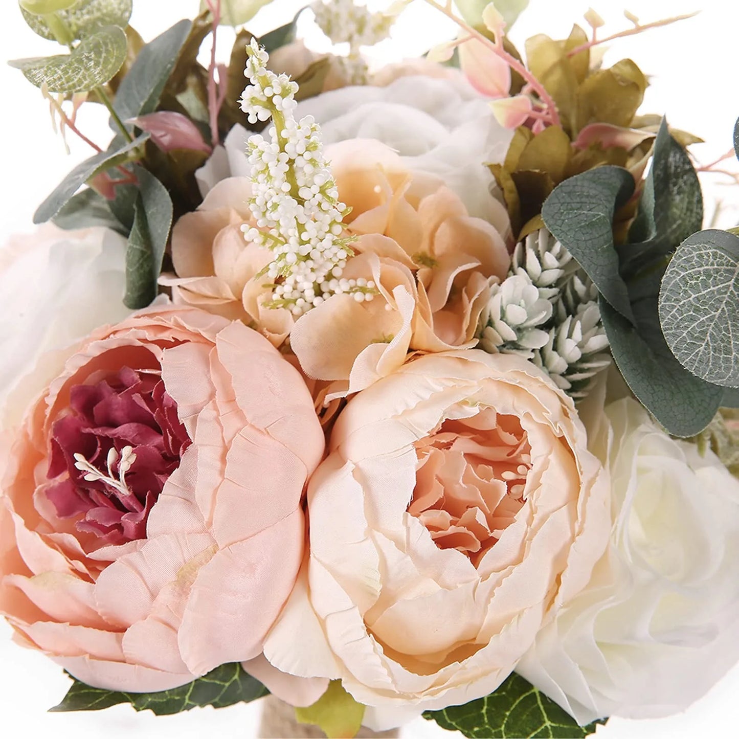 30CM Wedding Decoration Bridal Holding Flowers Artificial Roses Bundle Home Decoration Photography Props Silk Flowers