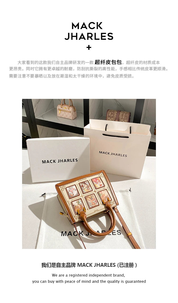 Women's handbag with high-end contrasting colors, carrying mother's bag 2024 new retro designer single shoulder crossbody bag