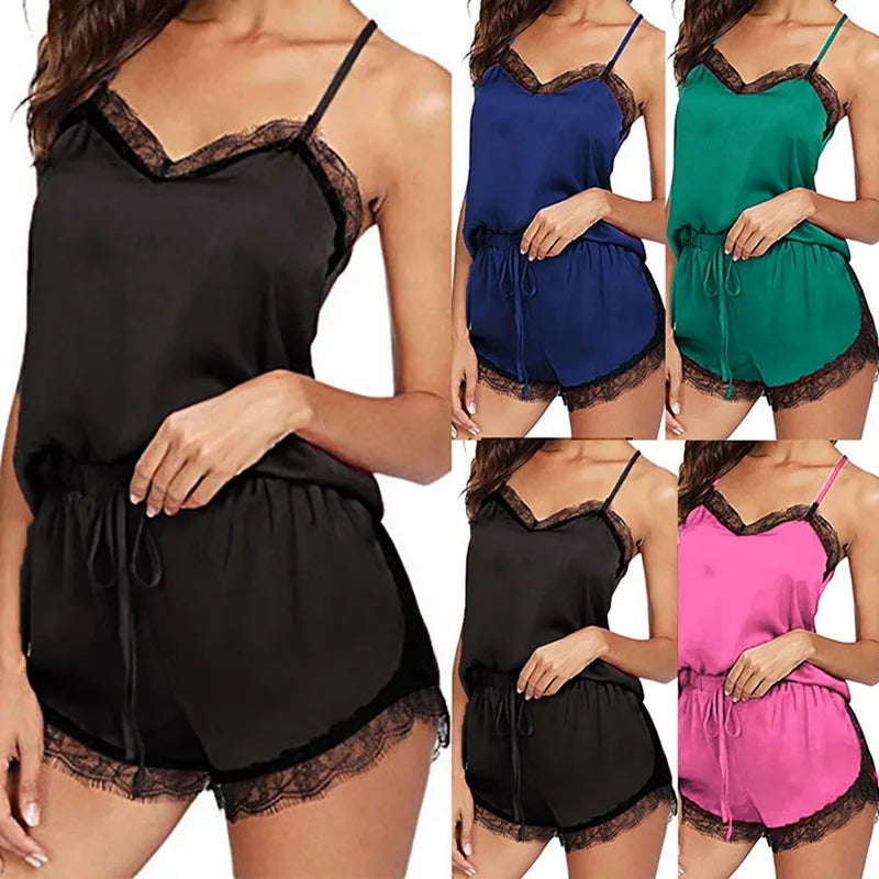 Women's Pajamas Sleepwear Home Clothes Wear for Women Sleep Nightwear Sexy Lingerie 2021 Nightie with Shorts Underwear Nightgown