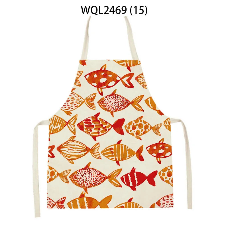 Kitchen Aprons for Women Linen Bibs Household Cleaning Apron Home Waterproof Chefs Cooking Baking Apron for Child