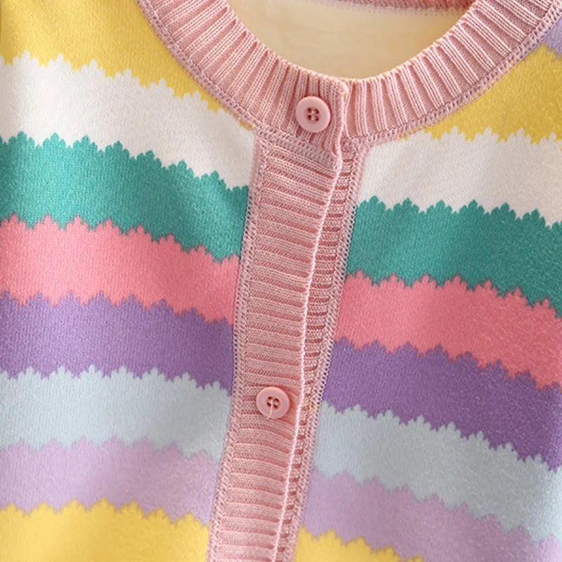 Girls' sweater jacket, autumn and winter new style, thickened and fashionable, girls' knitted sweater, children's top