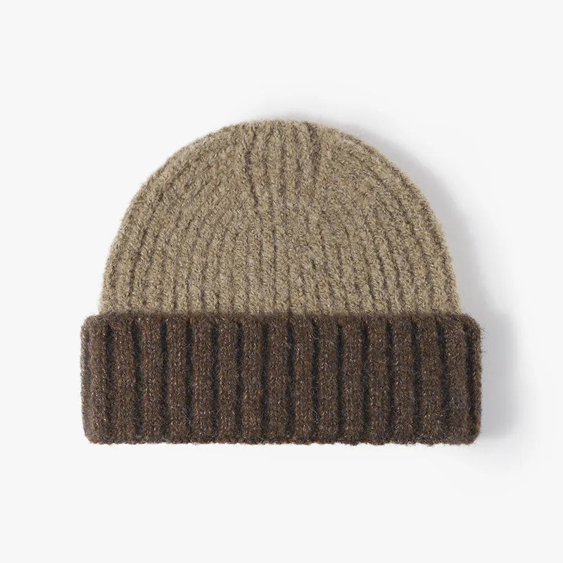 women hats autumn winter beanies knitting bicolor cute winter hats for women