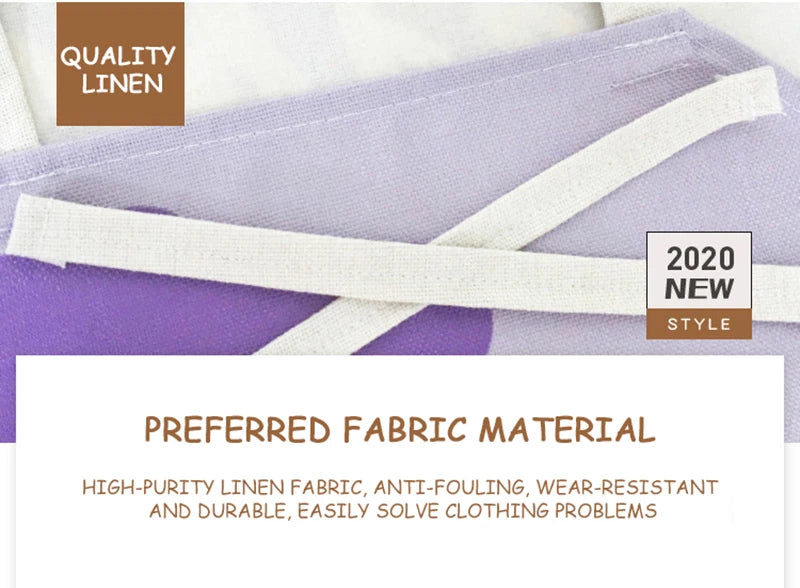 Kitchen Aprons for Women Linen Bibs Household Cleaning Apron Home Waterproof Chefs Cooking Baking Apron for Child