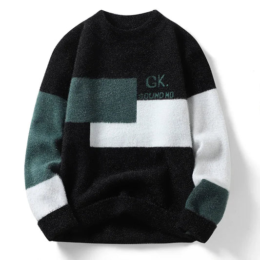 Sweater Men's Autumn/winter Crewneck Bottom Knit Men's Soft Waxy Thermal Top Men's Sweater Jumper Comfortable Stylish