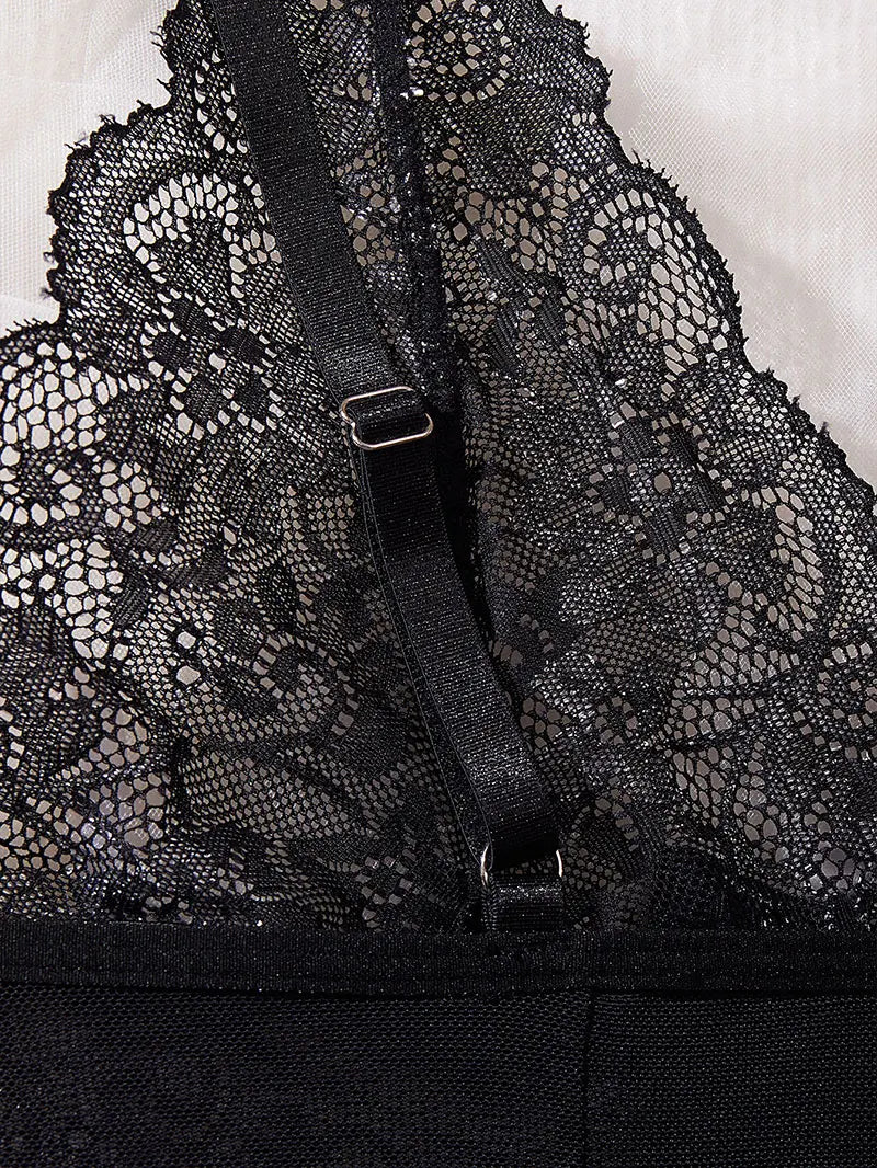 Nightdress And Panty Pijamas Sets Women Underwear Lace See Through Sleepwear Sexy Lingerie Drees Female Sexy Nightwear For Night