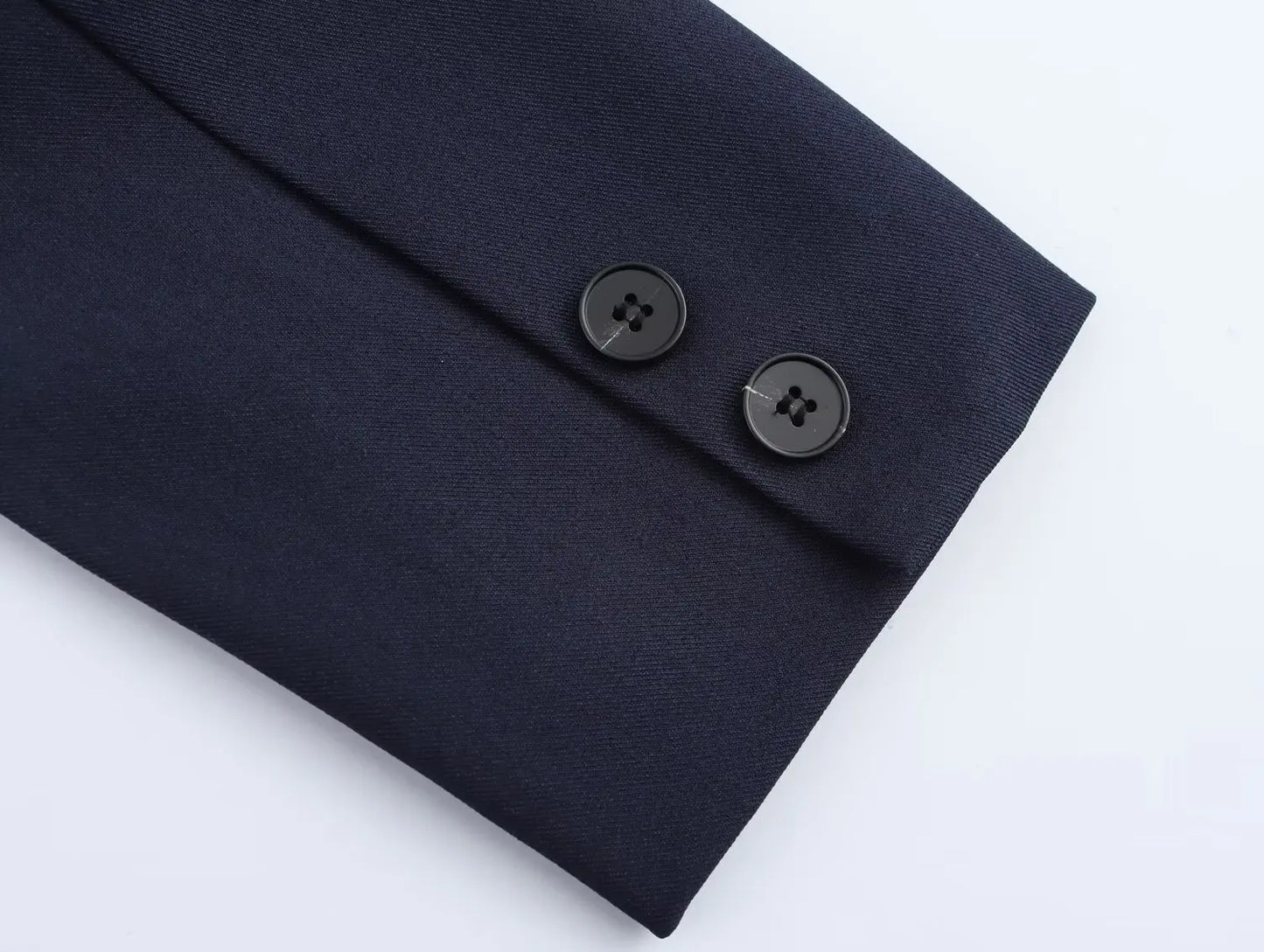 Women's Basic Suit Jacket Trousers Suit Lapel Double-breasted Top High Waist Pants Spring and Summer New Casual Chic Suit