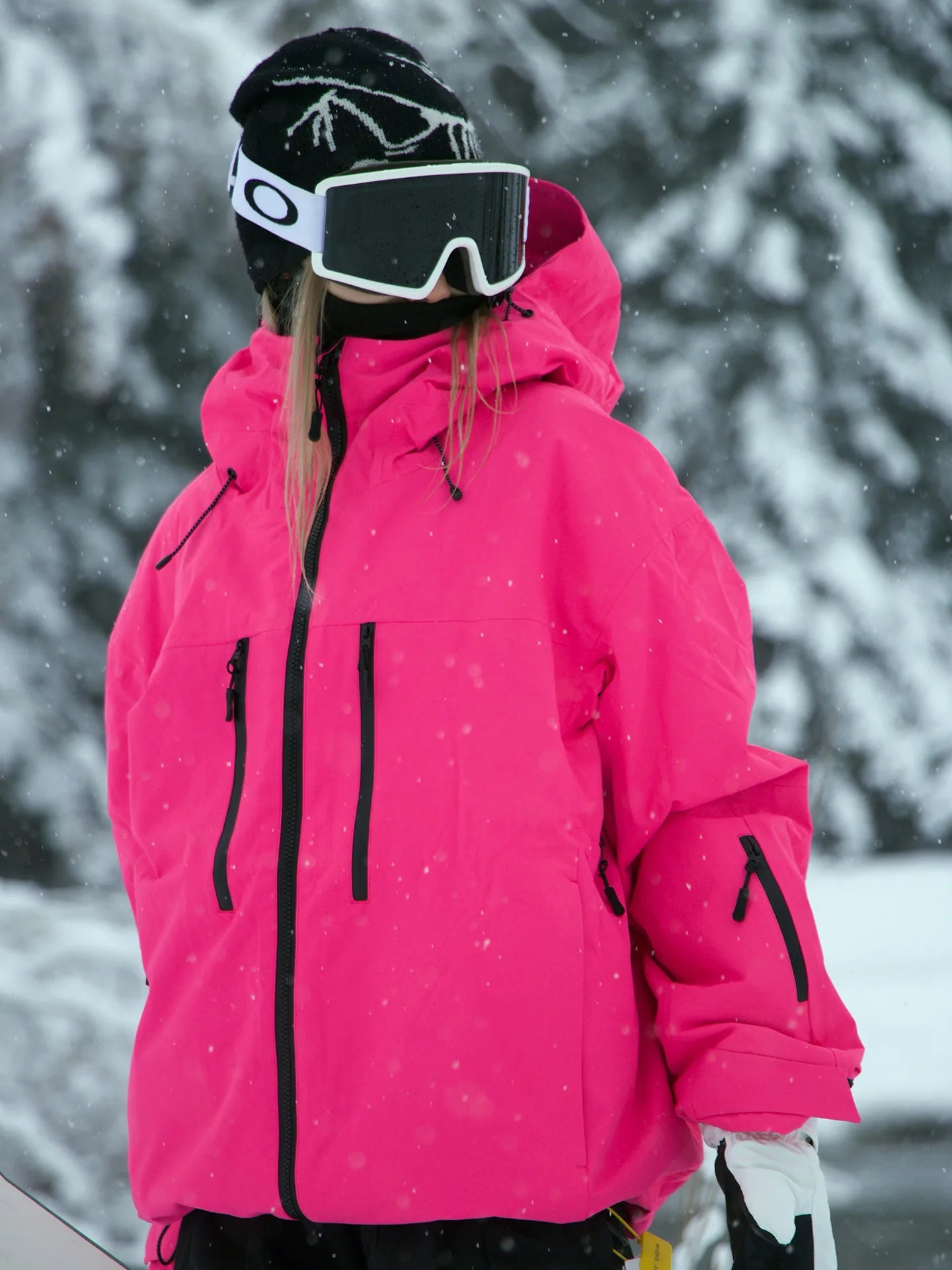 Winter Ski Jacket for Women Men 3L Snowboard Clothing Waterproof Windproof Warm Breathable Outdoor Snow Wear Ski Coat Hooded