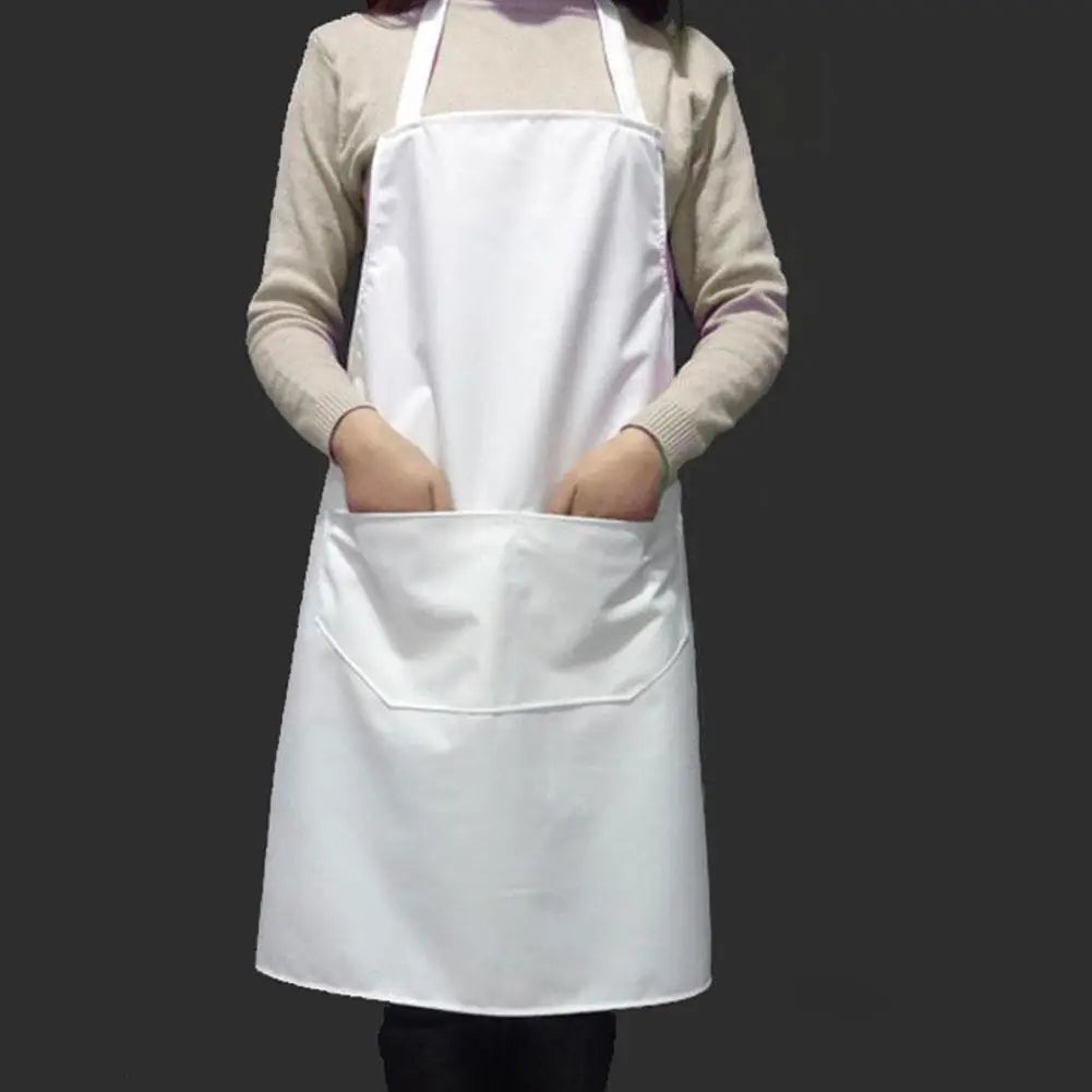 1PCS Kitchen Chef Apron For Cooking Baking Cleaning Cotton Blend With Waterproof Layer Lager Coverage Adjustable Neck Strap Tool