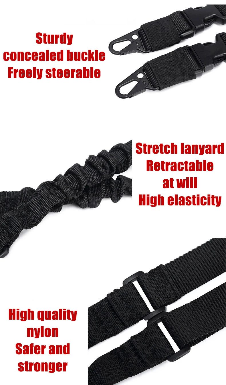 Belt Gear Single Point  Sling Shoulder Strap Rope Belt with Metal Buckle Accessories